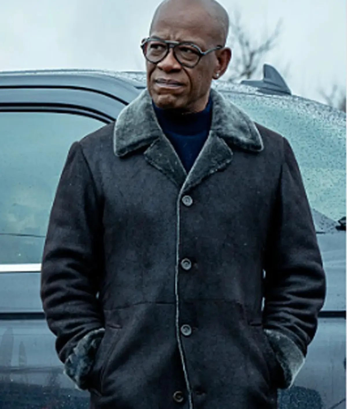 Mayor Of Kingstown S04 Frank Moses Sherpa Collared Suede Coat Breakdown